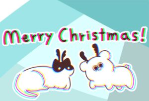オリジナルキャラクターのクリスマスカード