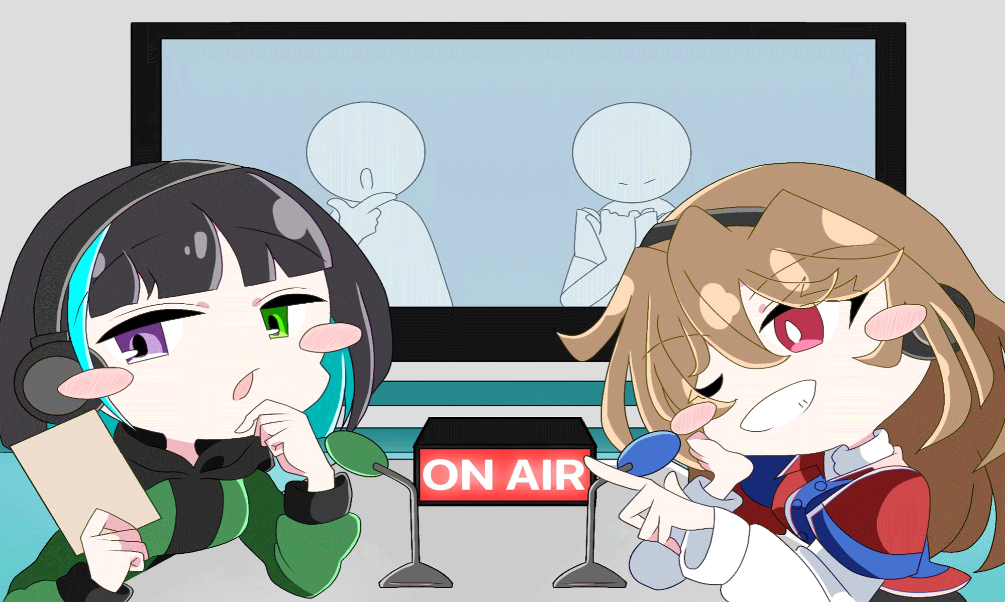 ラジオ放送中