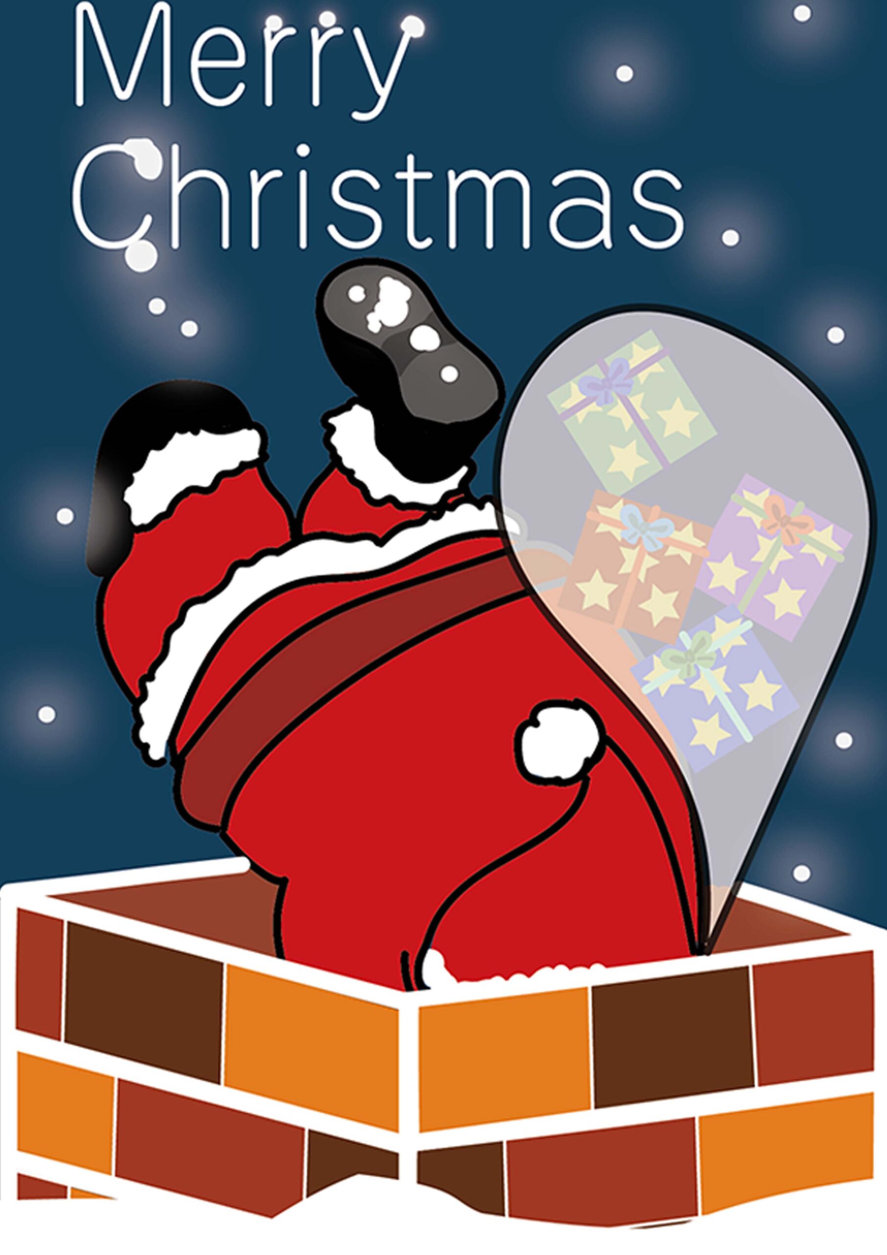 クリスマスのポストカード